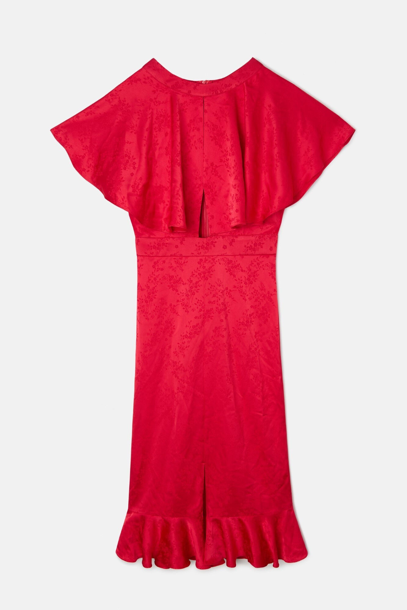 Silbon Vestido capa jacquard cole&ccedil;&atilde;o evento Vermelho