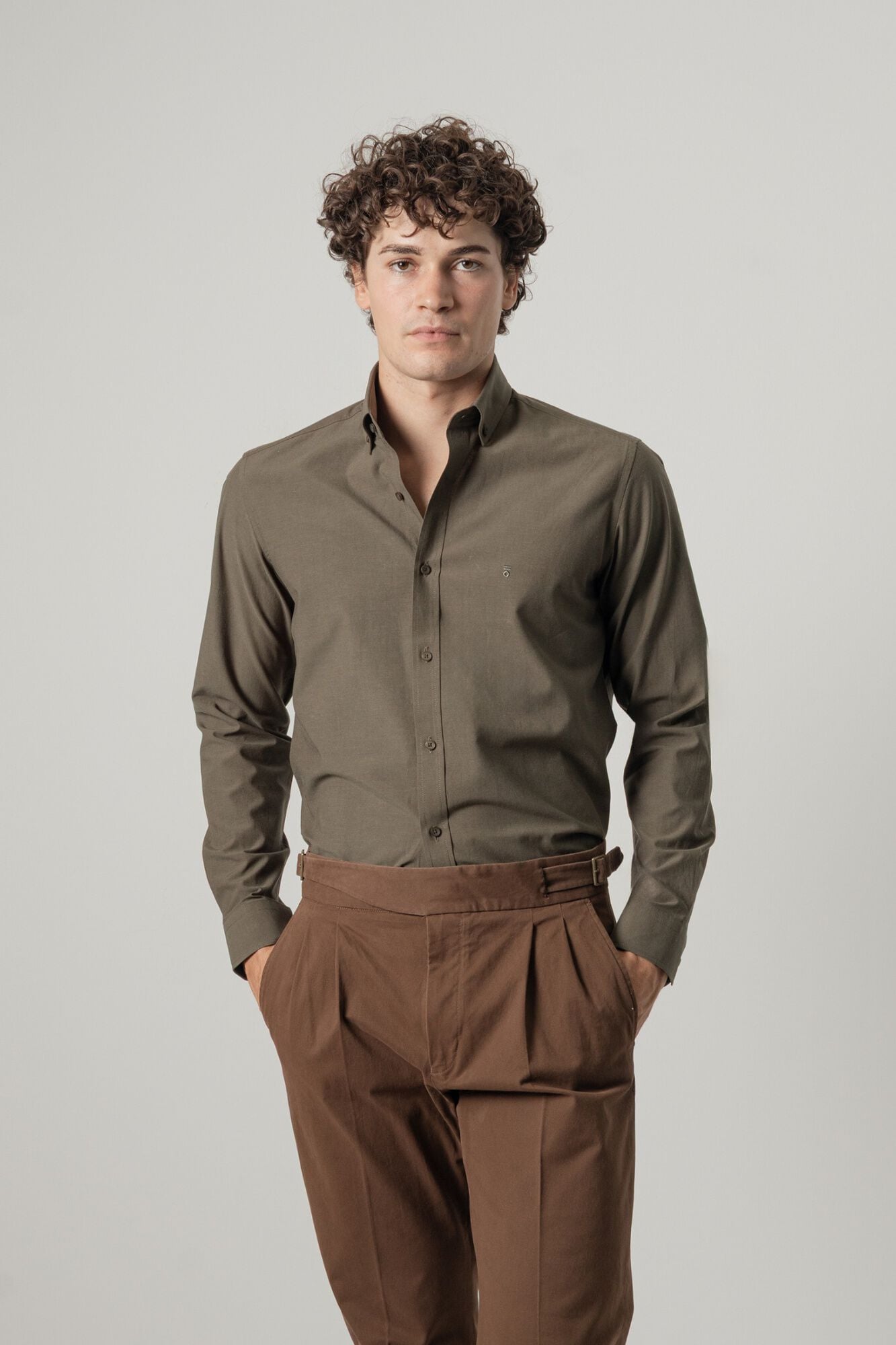 PuroEGO Camisa em lyocell Verde