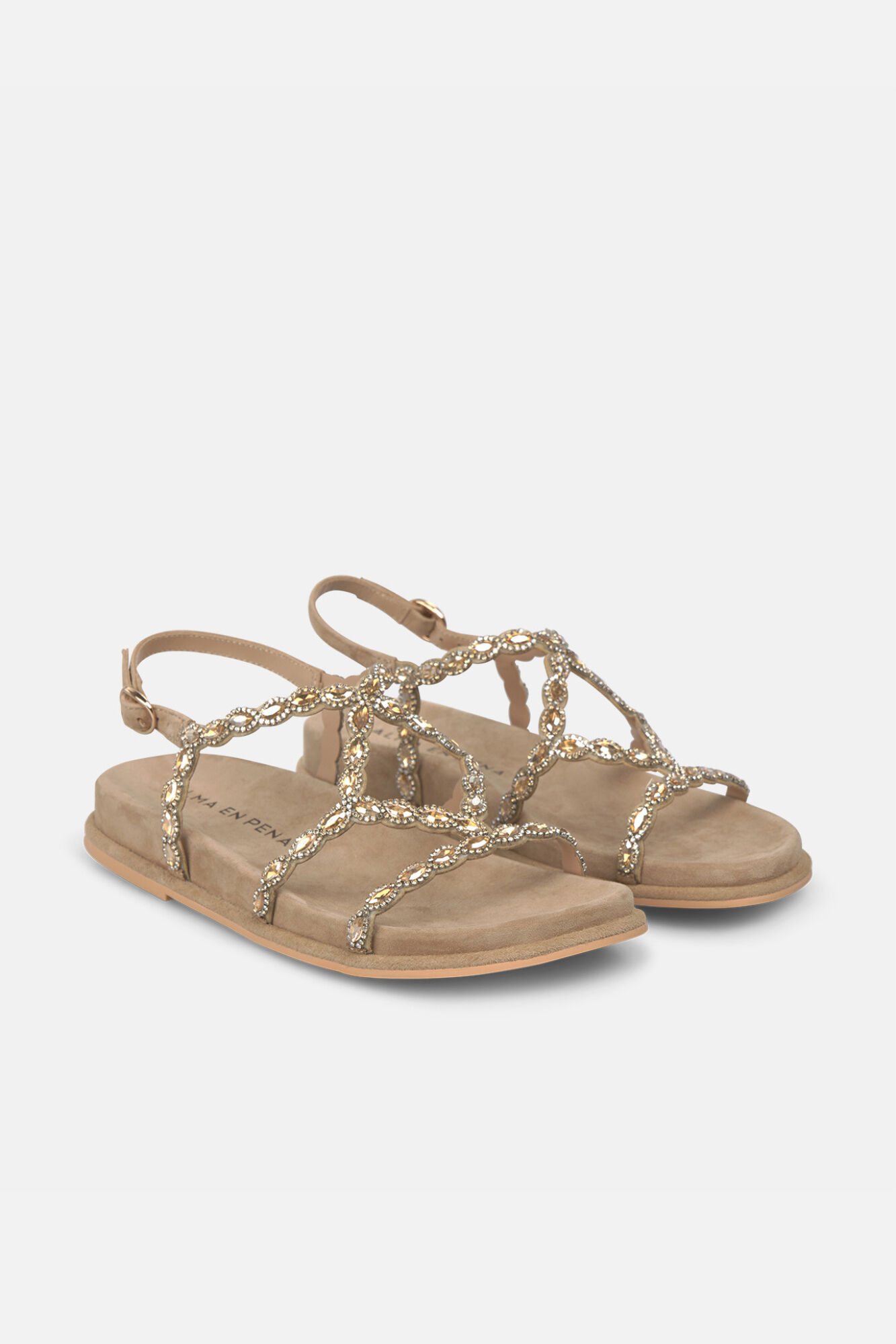 Alma en Pena Flat glitter strap sandal