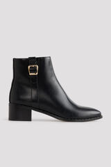 Cortefiel Buckle ankle boot Black
