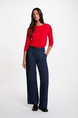 Morgan Camisola gola redonda com bot&otilde;es Vermelho
