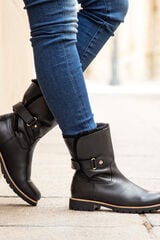 Panama Jack Botas de pele com forro de pele quente Preto