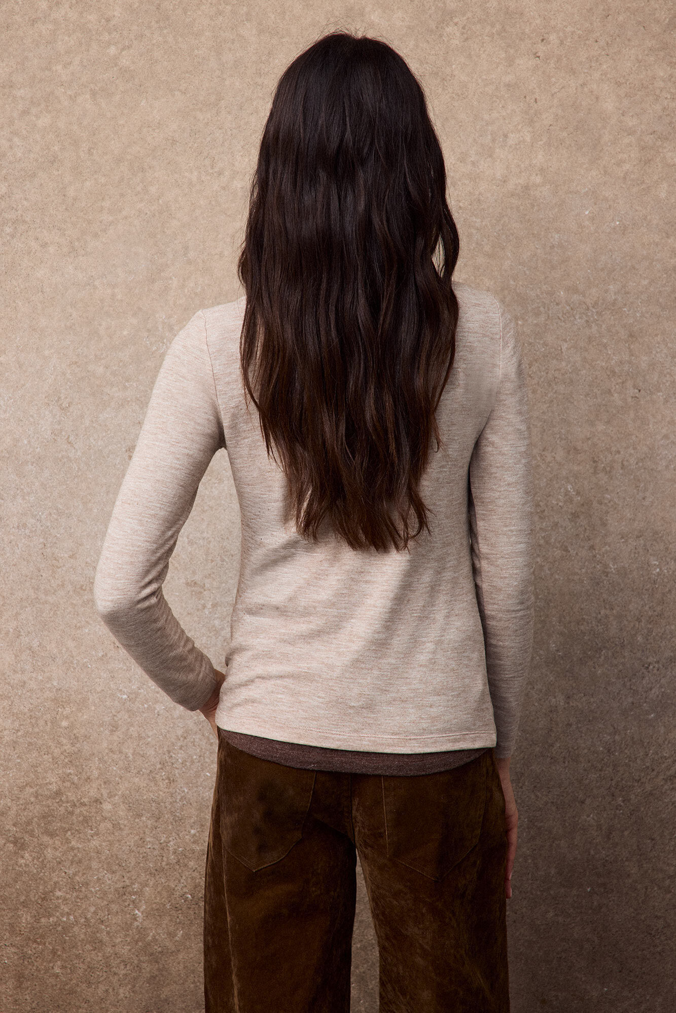 Slowlove Gathered top Beige