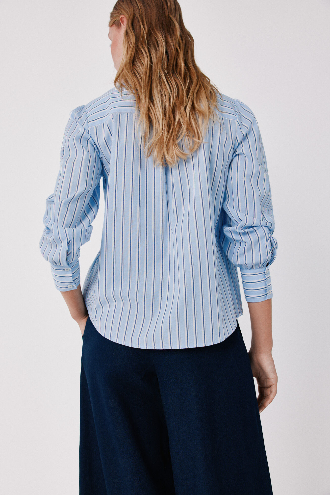 Cortefiel Blusa rayas lazada Estampado azul