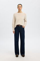 Selected Camisola de l&atilde; e alpaca Tostado