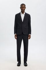 Selected Blazer de l&atilde; slim fit Azul
