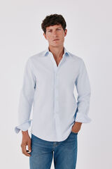 Cortefiel Camisa de vestir &agrave;s riscas f&aacute;cil de engomar Azul