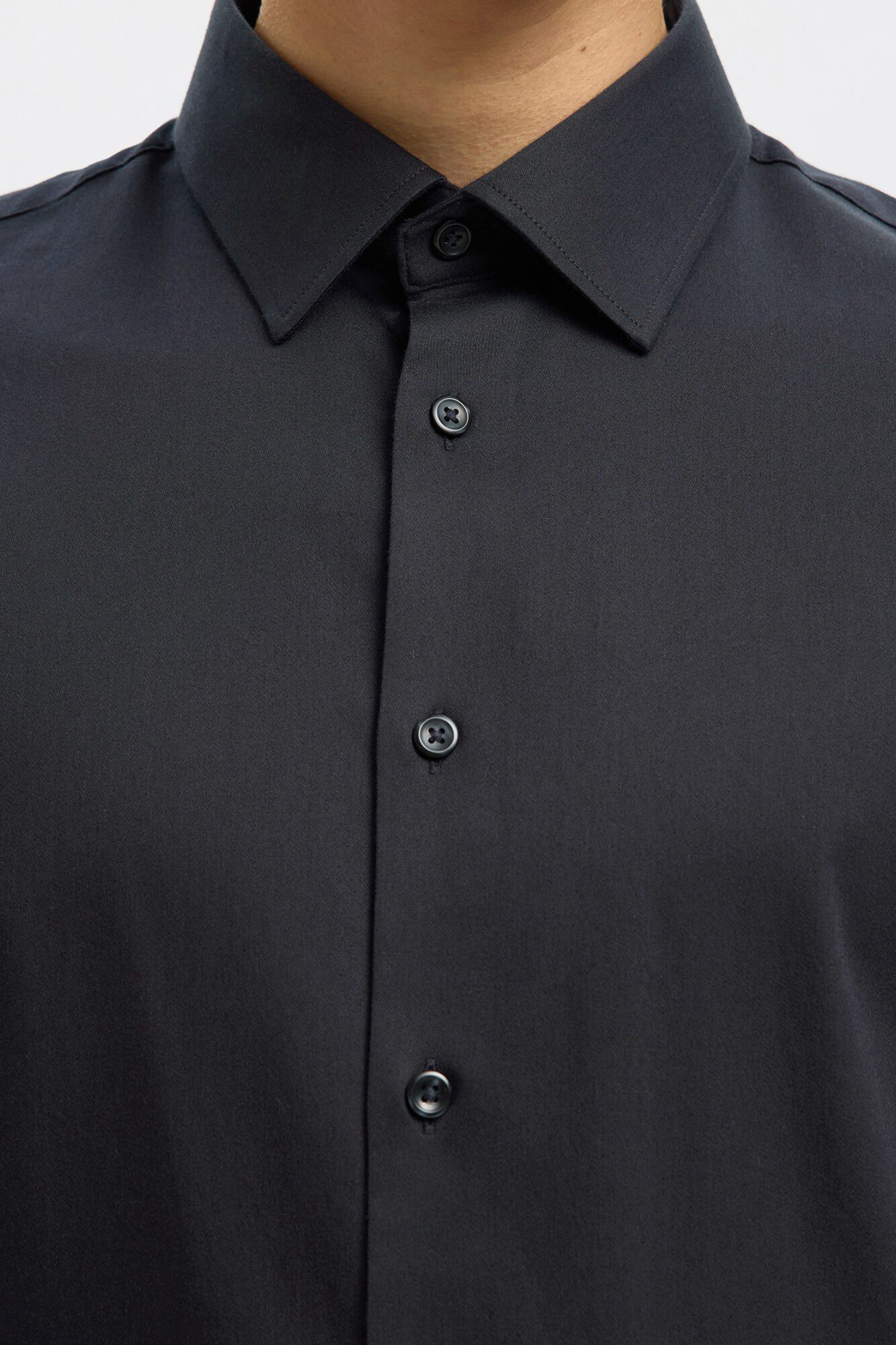 Selected Camisa de vestir slim fit Preto