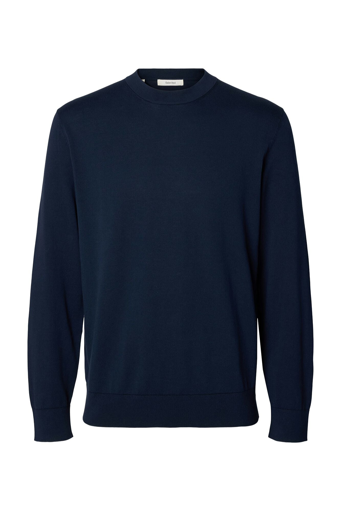 Selected Camisola leve 100% algod&atilde;o org&acirc;nico Azul