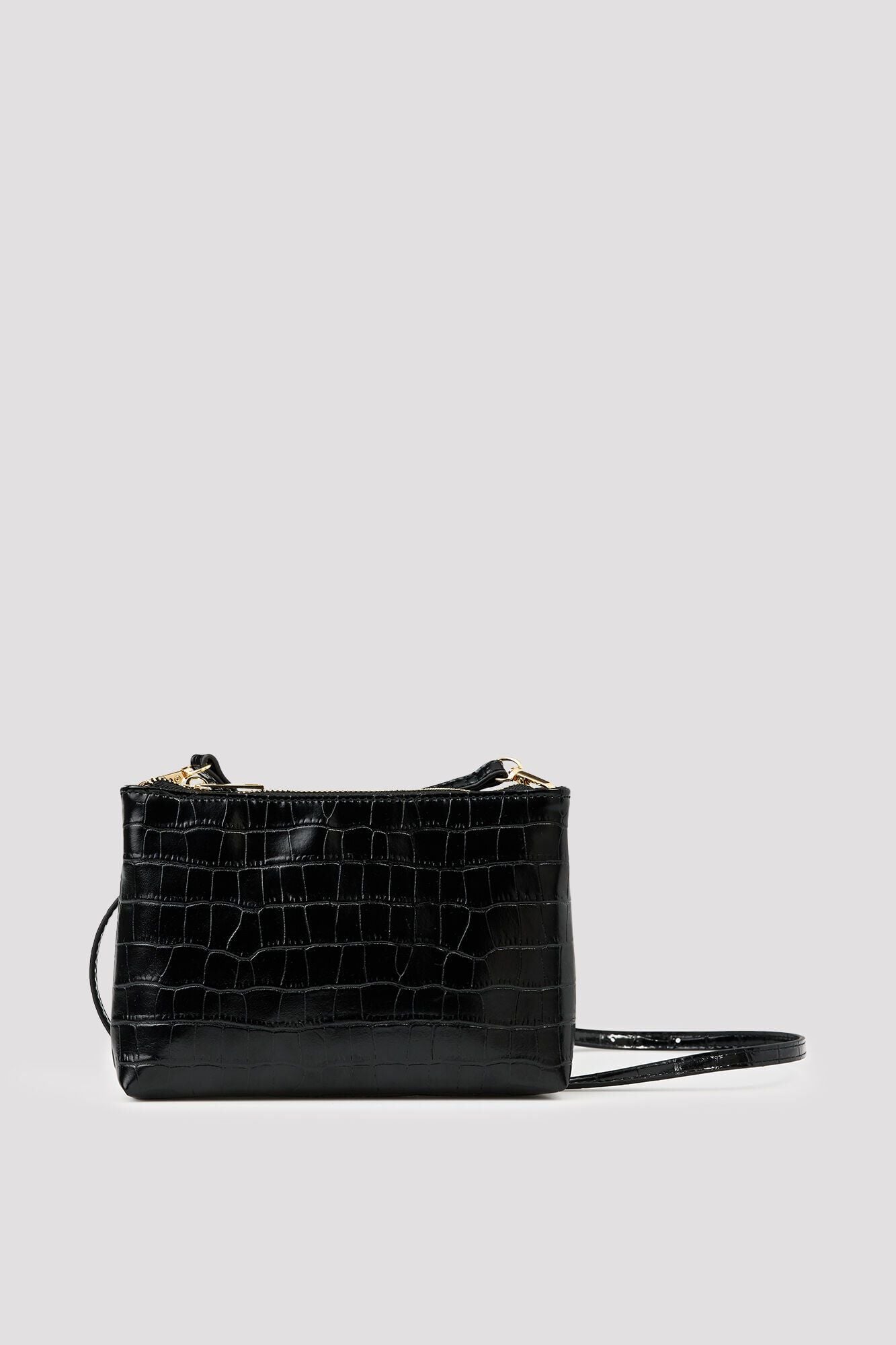 Cortefiel Crocodile effect crossbody wallet