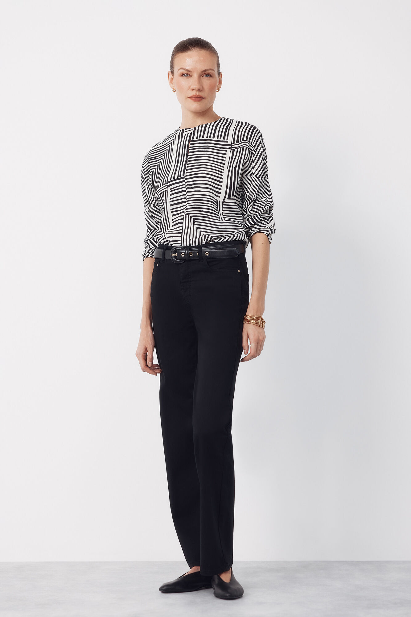 Cortefiel Top estampado Impress&atilde;o