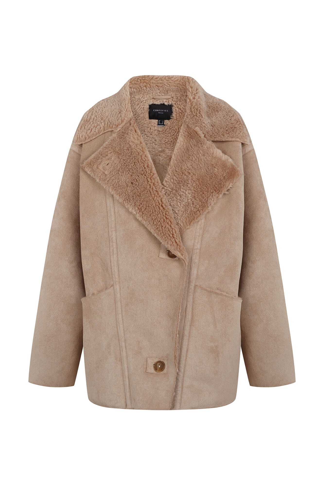 Cortefiel Double-faced jacket Dark brown