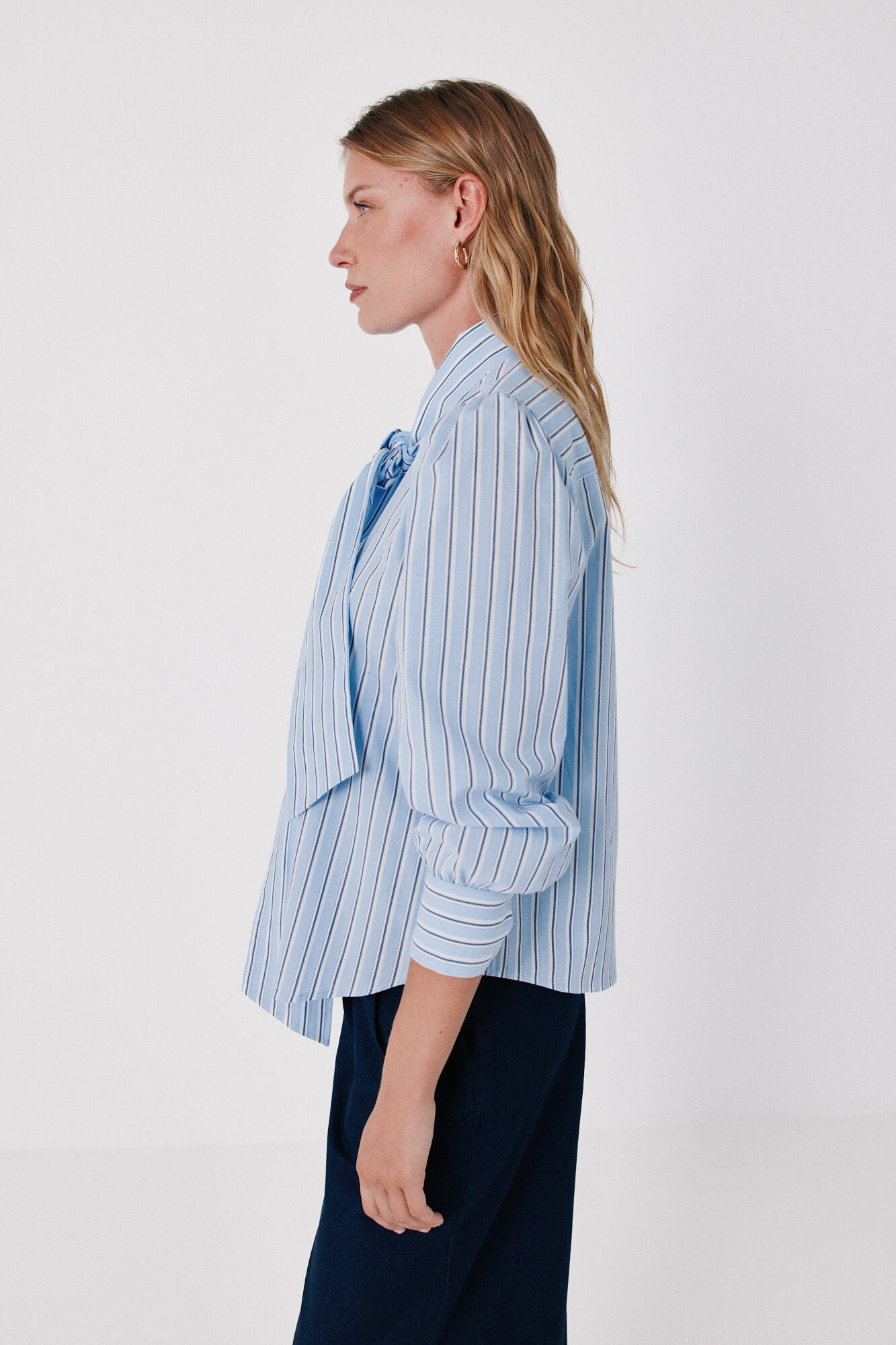 Cortefiel Blusa rayas lazada Estampado azul