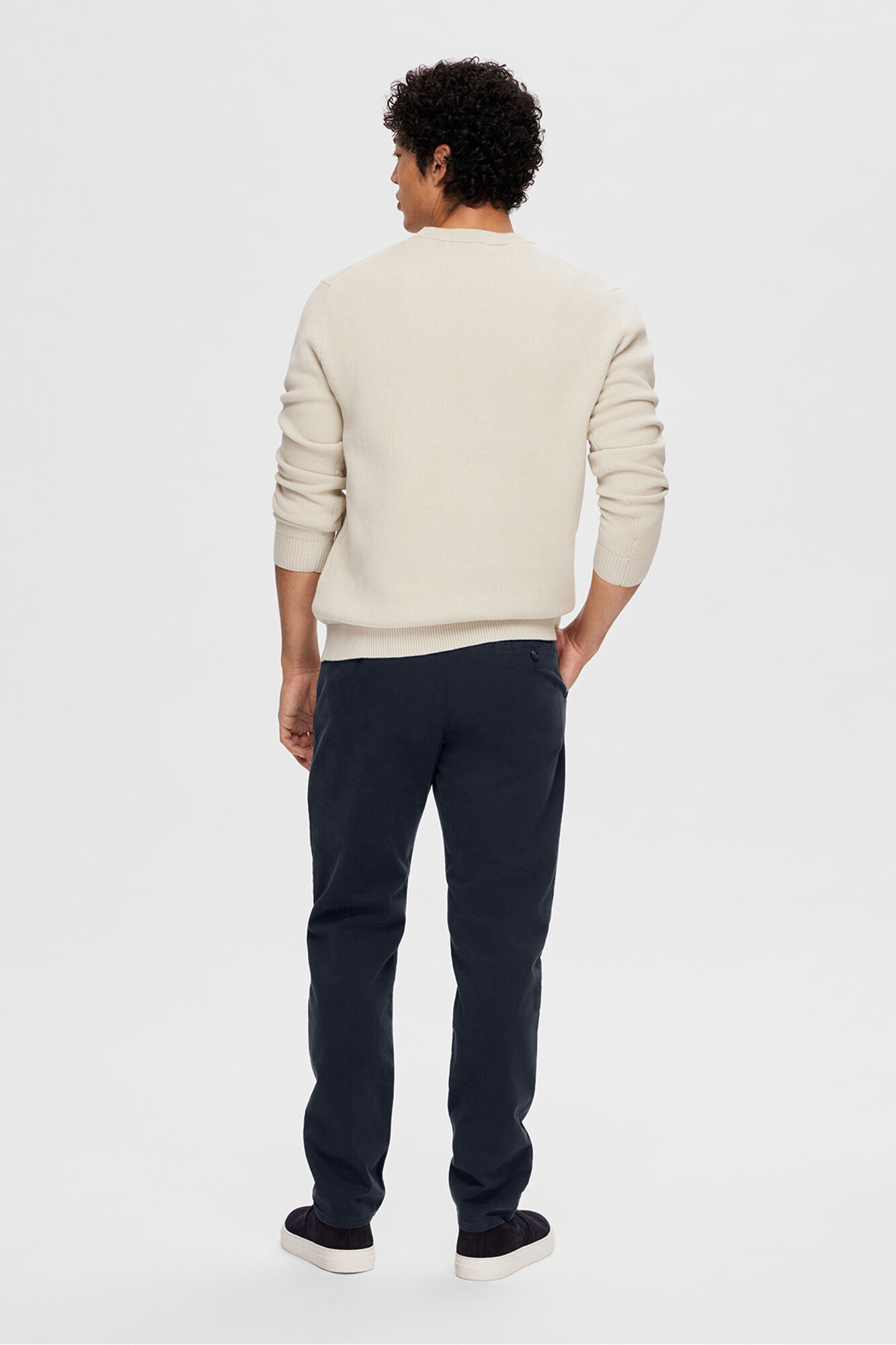 Selected Camisola em estrutura 100% algod&atilde;o org&acirc;nico Tostado