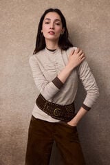 Slowlove Gathered top Beige