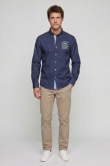 Valecuatro Camisa semibordada United Polo Azul
