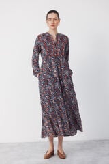 Cortefiel Vestido fluido estampado Multicolorido