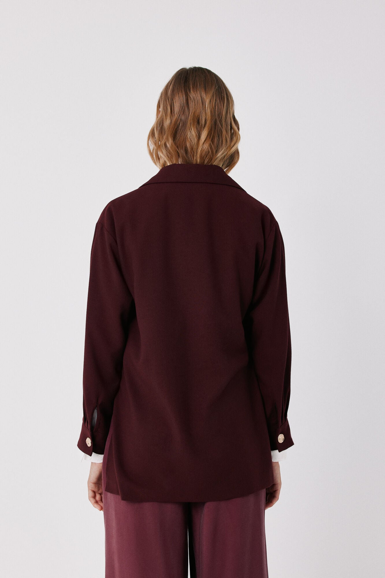Cortefiel Fluid women's blazer Maroon
