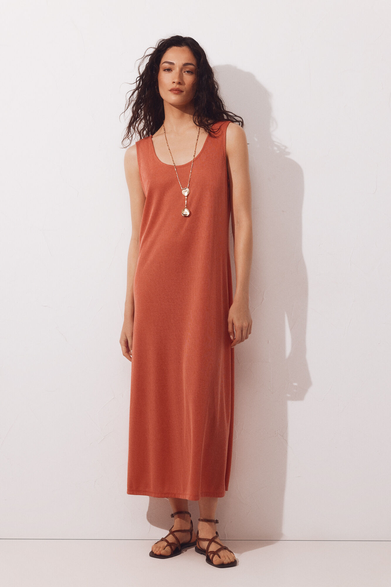 Cortefiel Strappy jersey-knit dress