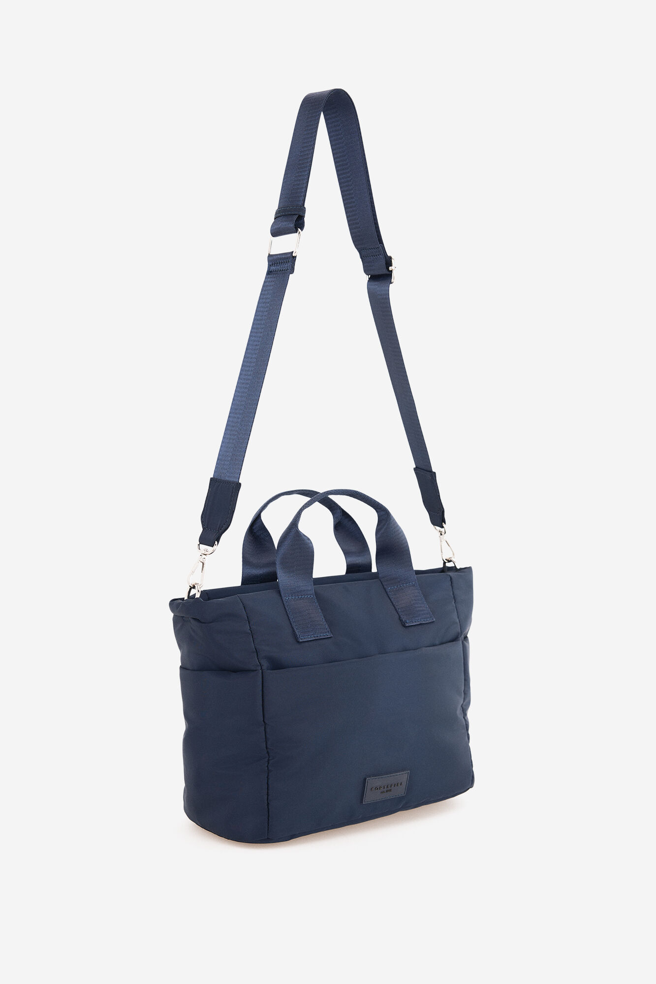 Cortefiel Medium nylon bag Blue
