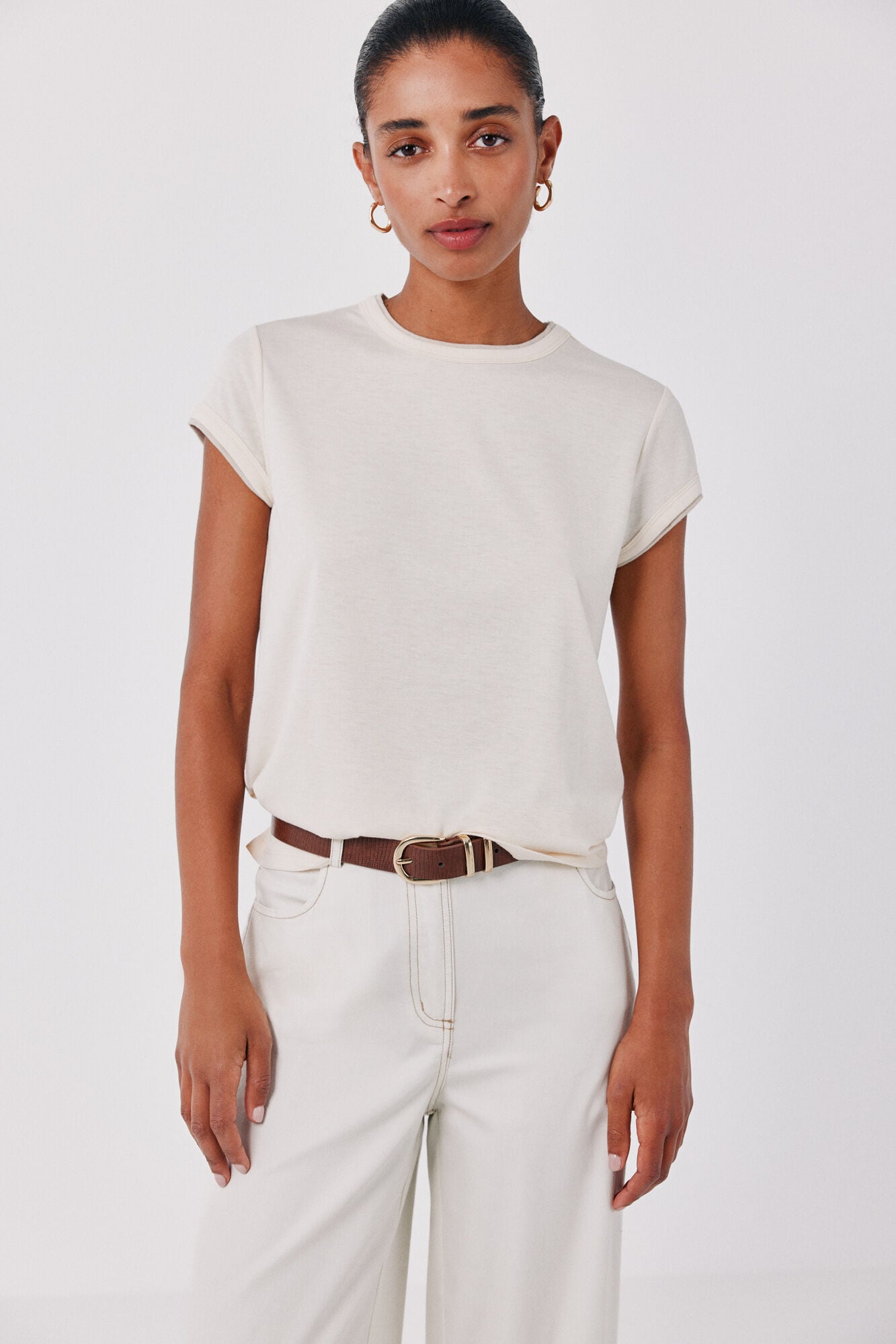 Cortefiel T-shirt com debrum duplo