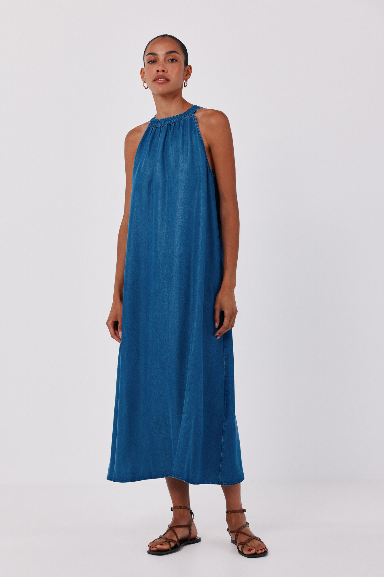 Cortefiel Halterneck denim dress