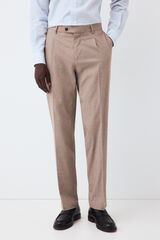 Cortefiel Cotton coordinated suit trousers Beige