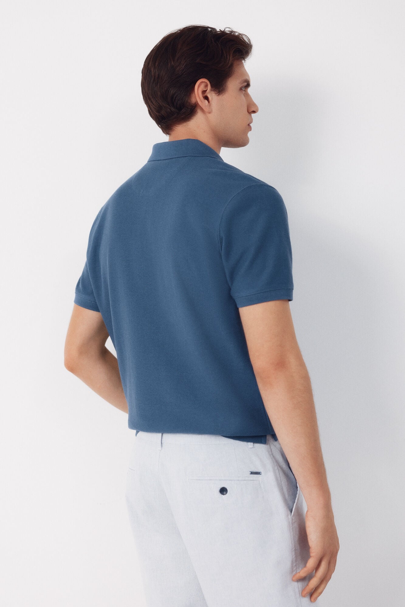 Cortefiel Polo shirt link structure Blue