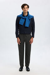 Selected Casual pleated trousers Grey