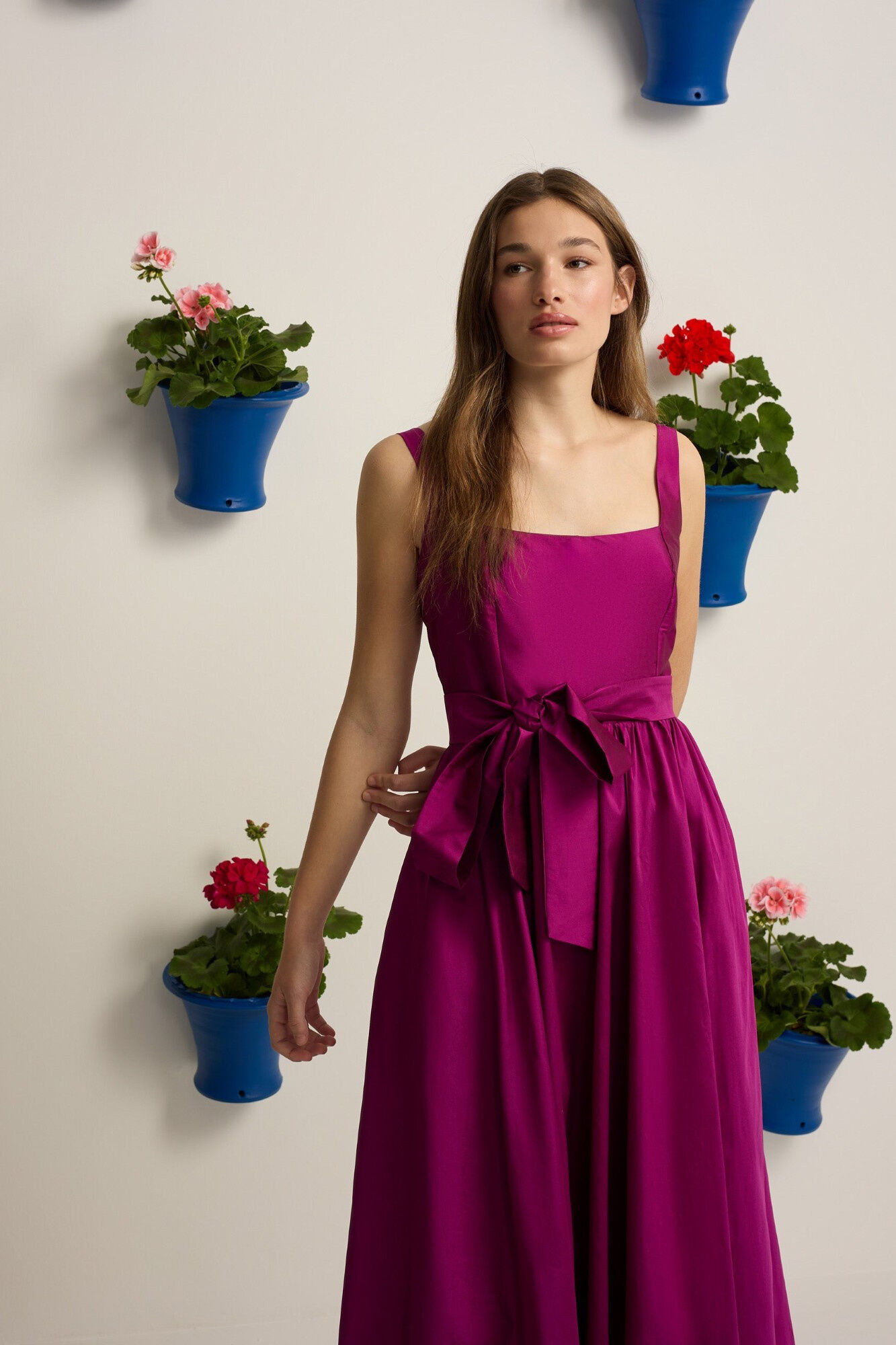 Silbon Vestido Event Collection em tafet&aacute; Roxo