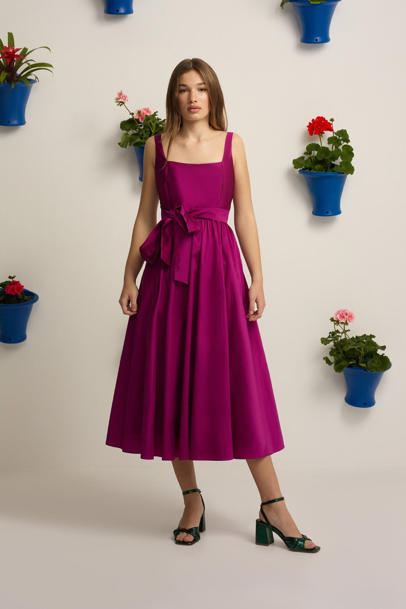 Silbon Vestido Event Collection em tafet&aacute; Roxo