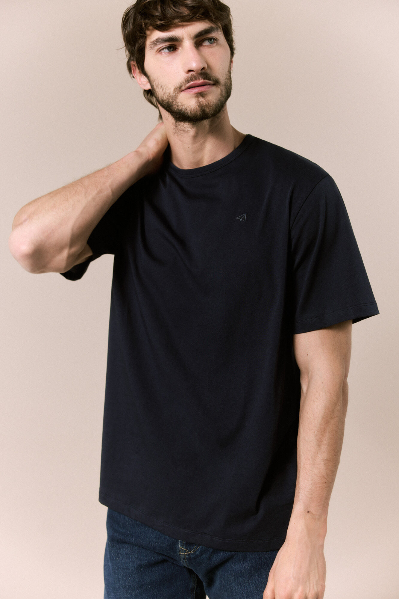 OOTO T-shirt b&aacute;sica leve Azul