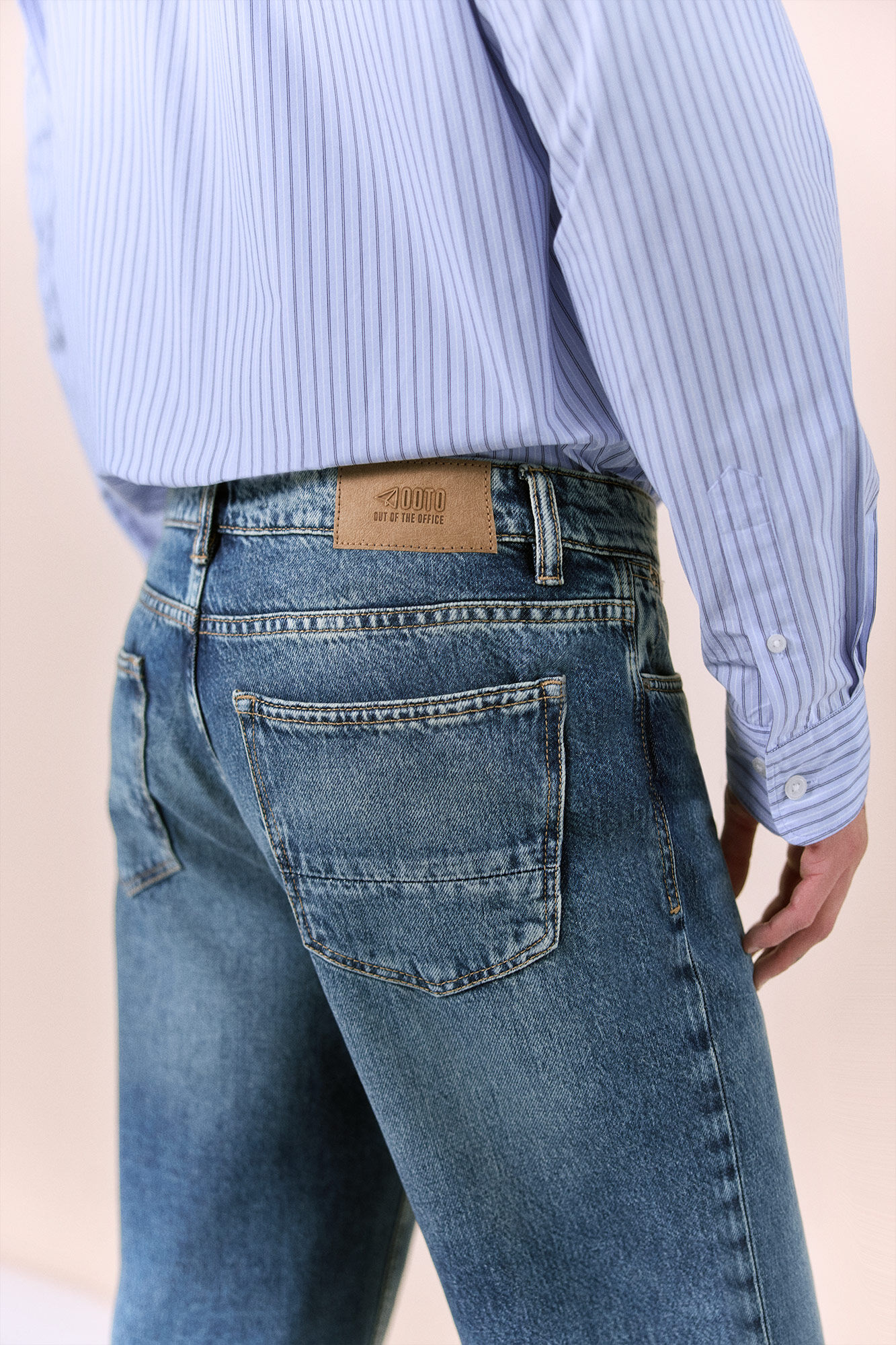 OOTO Jeans new corte reto Azul