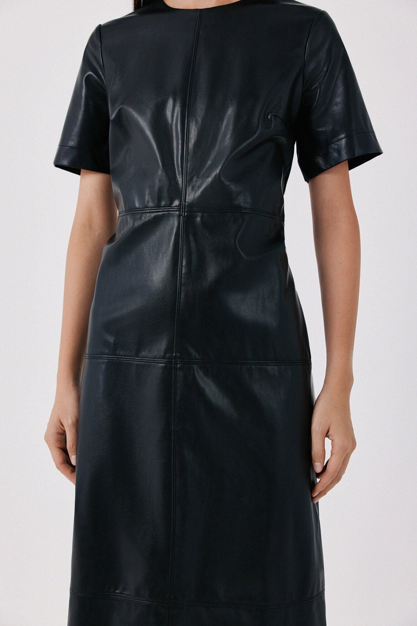 Cortefiel Faux leather dress