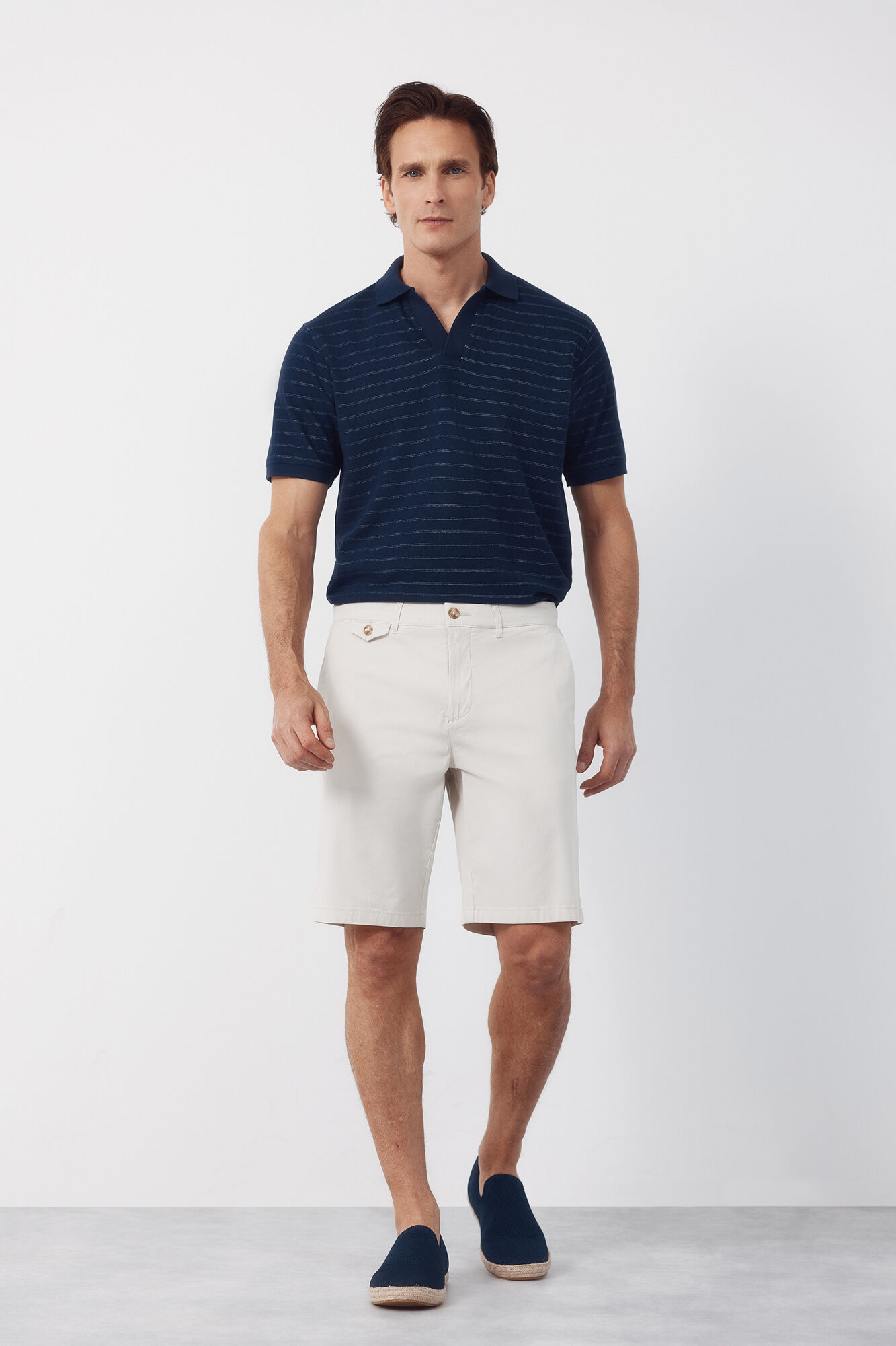 Cortefiel Lightweight printed chino Bermuda shorts