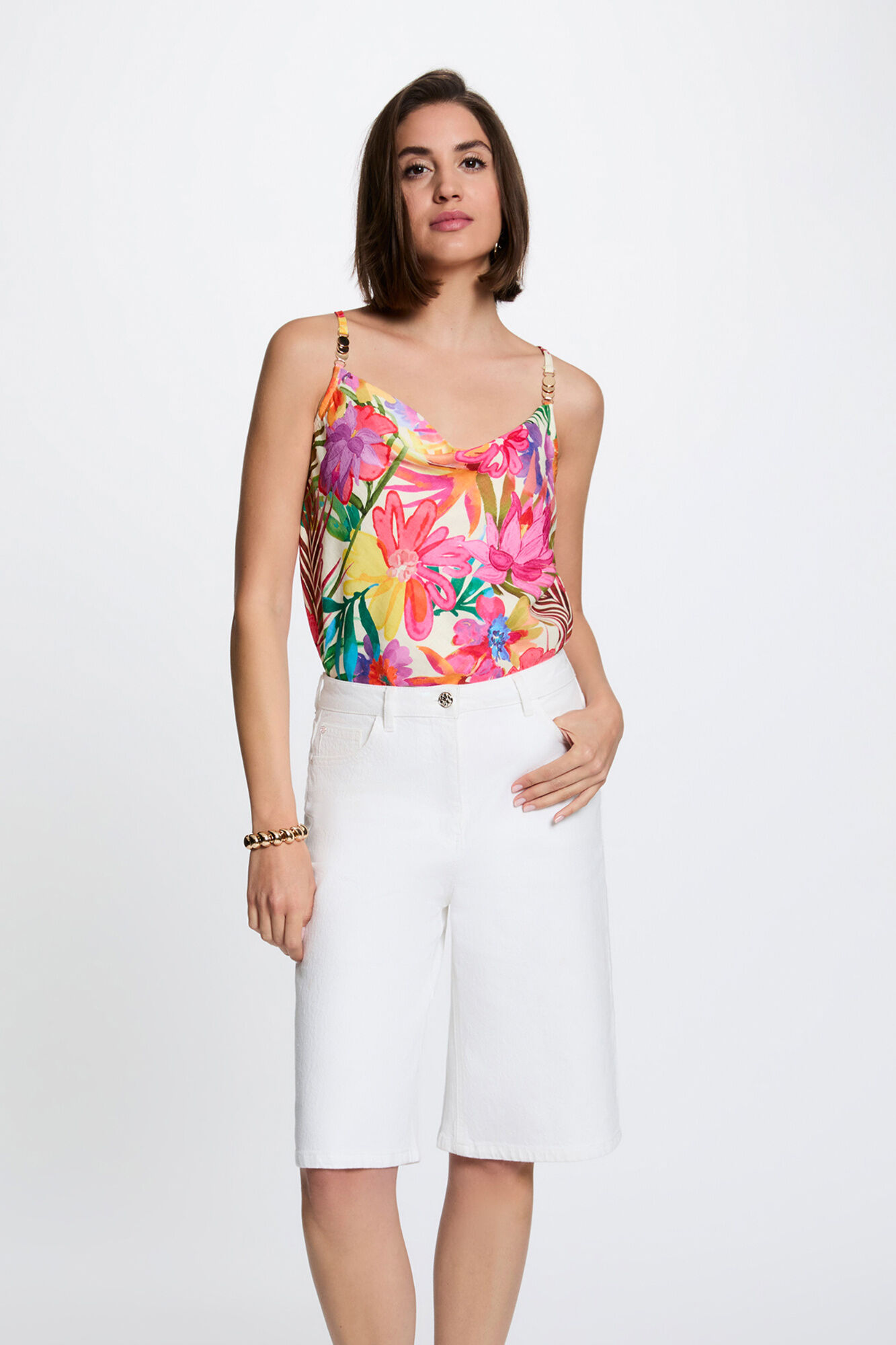 Morgan Top de lingerie estampado floral Multicolorido
