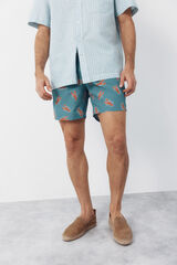 Cortefiel Lobster print swimwear Green