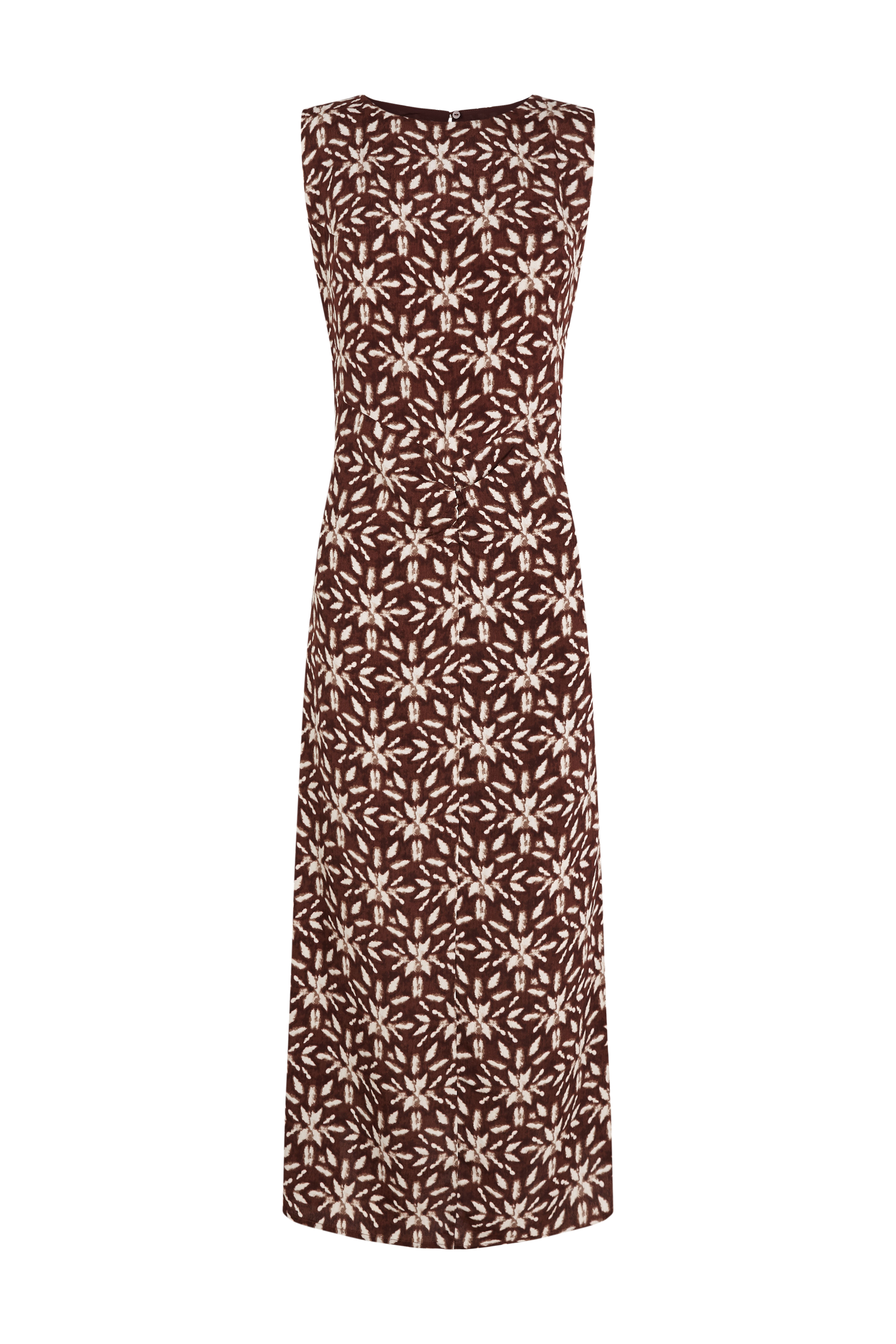 Slowlove Printed ruched dress Printed brown