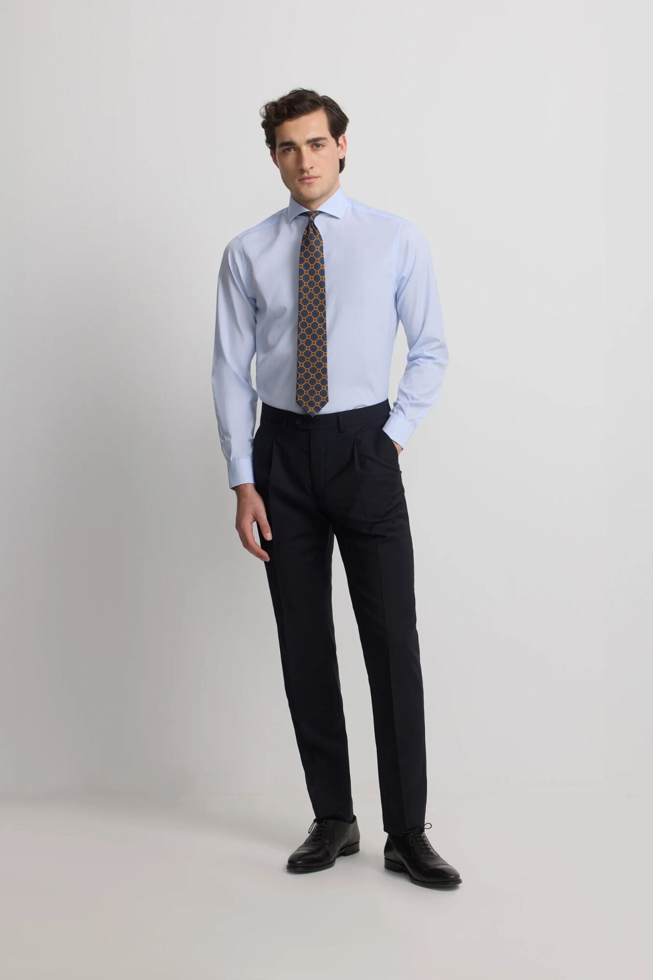 Silbon Cal&ccedil;a de fato cruzada stretch Azul