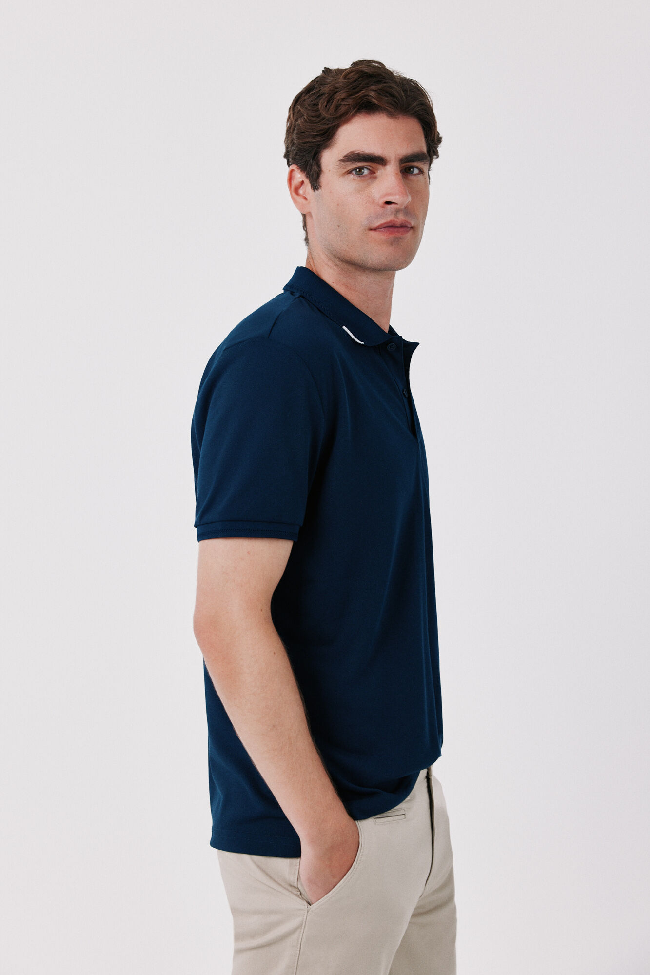 Cortefiel COOLMAX&reg; piqu&eacute; polo shirt Navy