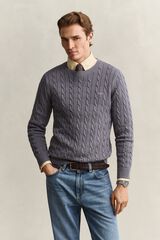Gant Camisola de gola redonda Cinzento