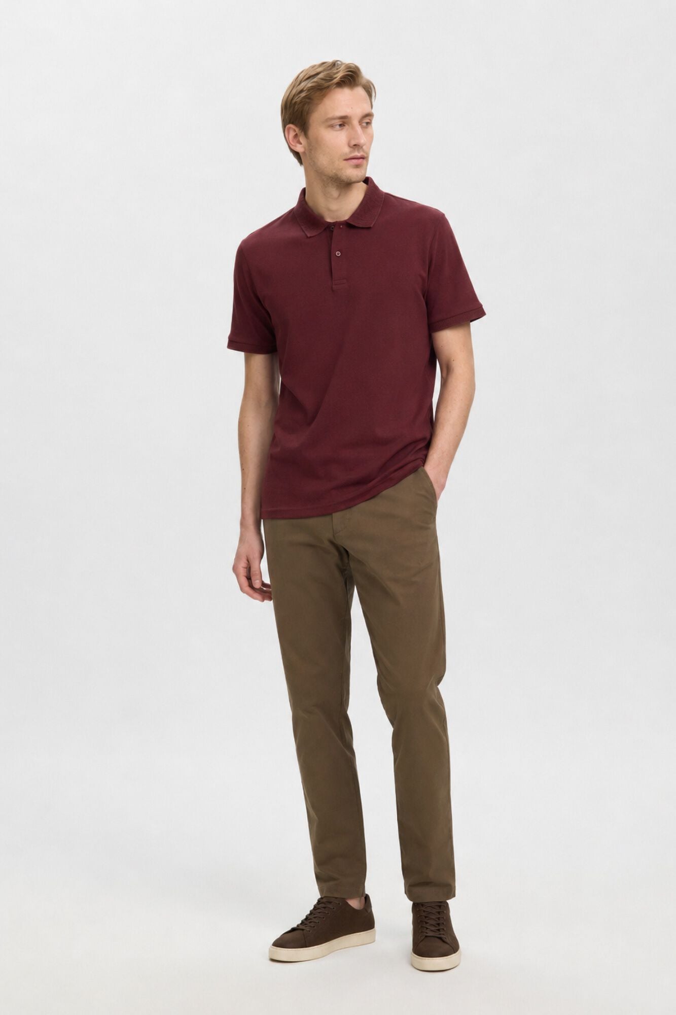 Selected Polo b&aacute;sico em piqu&eacute;