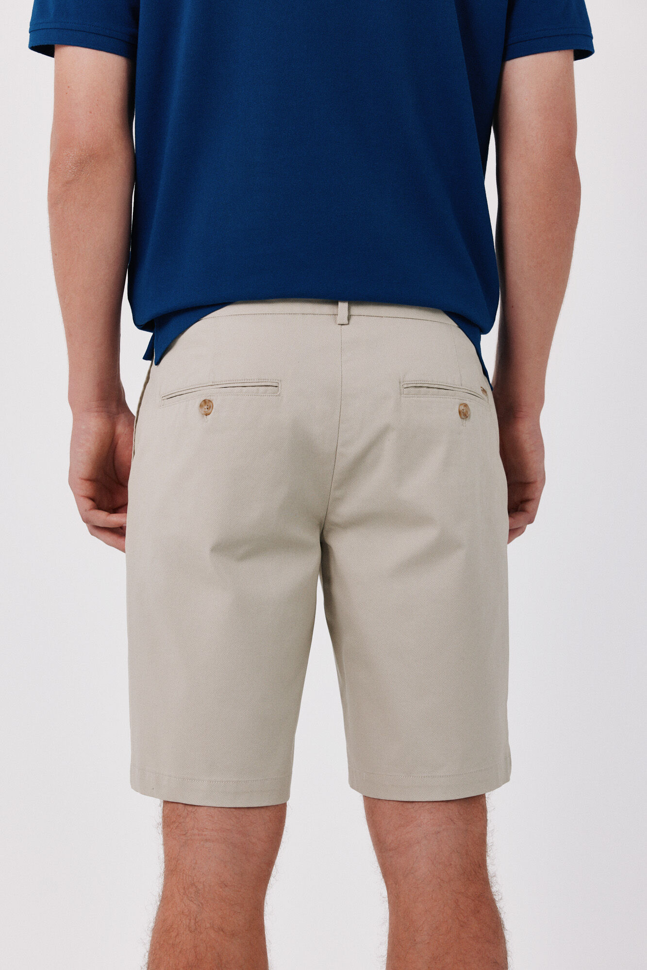 Cortefiel Printed regular Bermuda shorts Beige