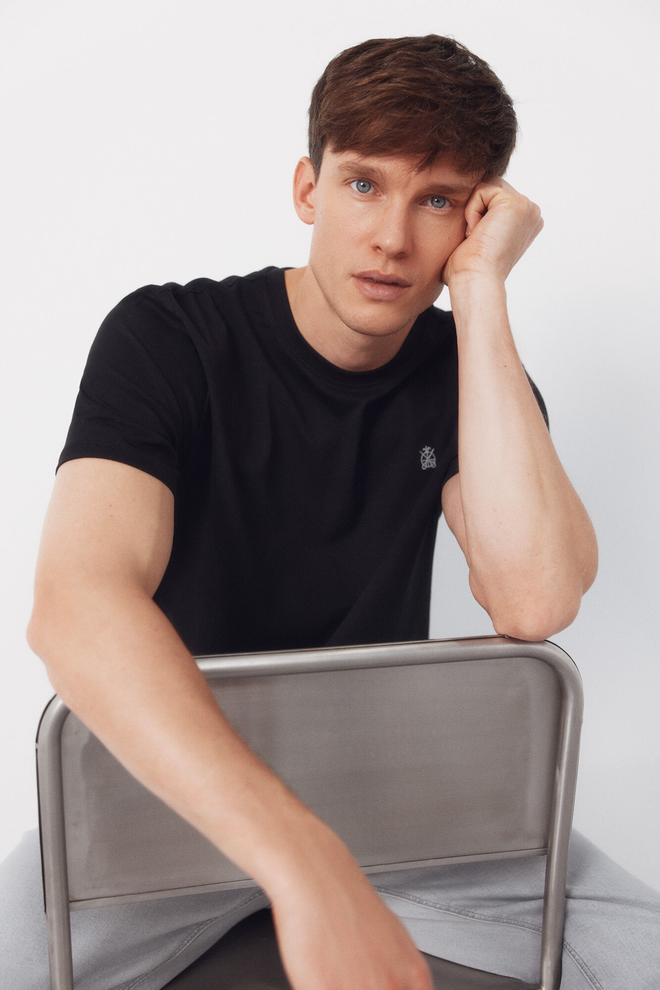 Cortefiel Basic T-shirt Black
