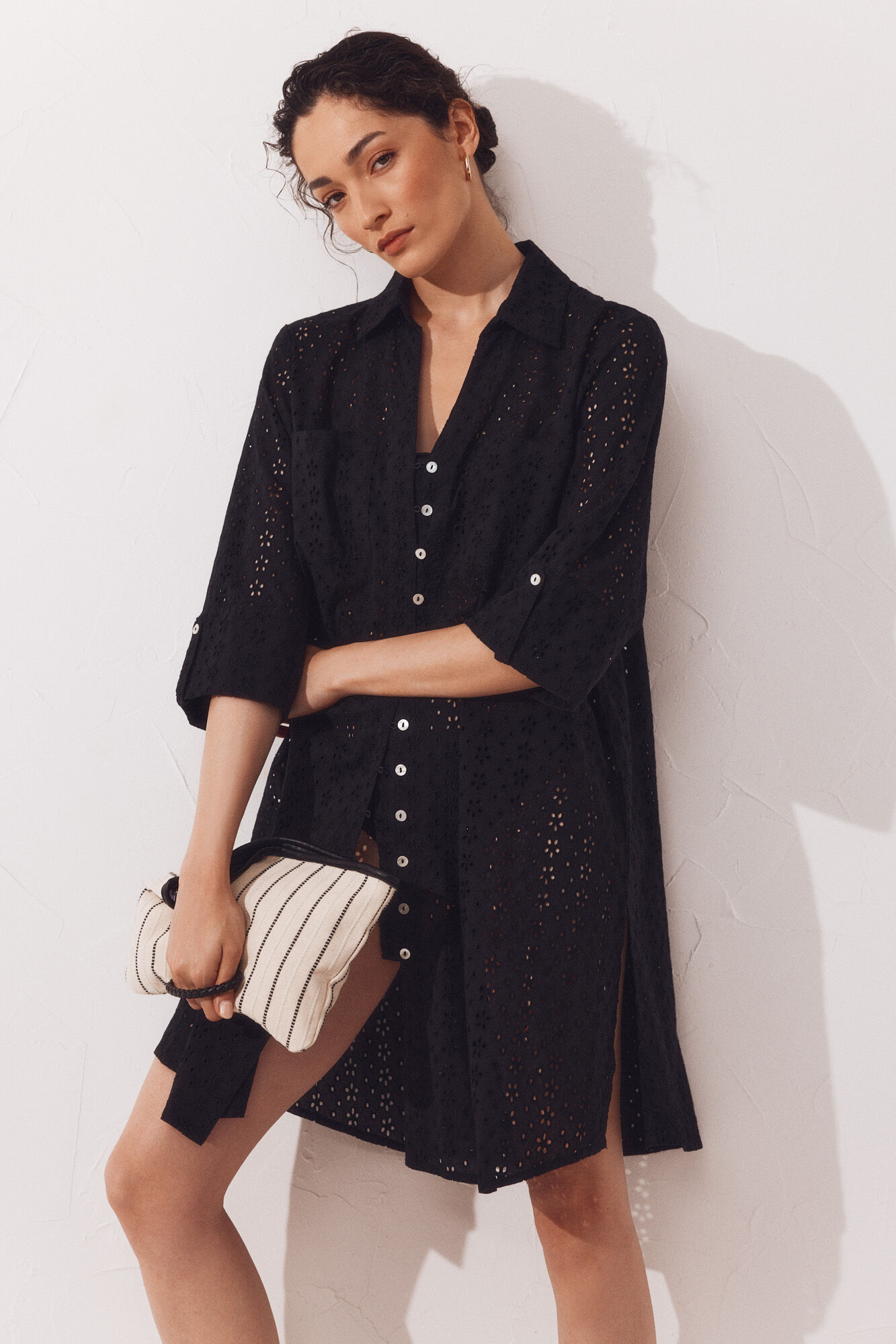 Cortefiel Embroidered women's trousers