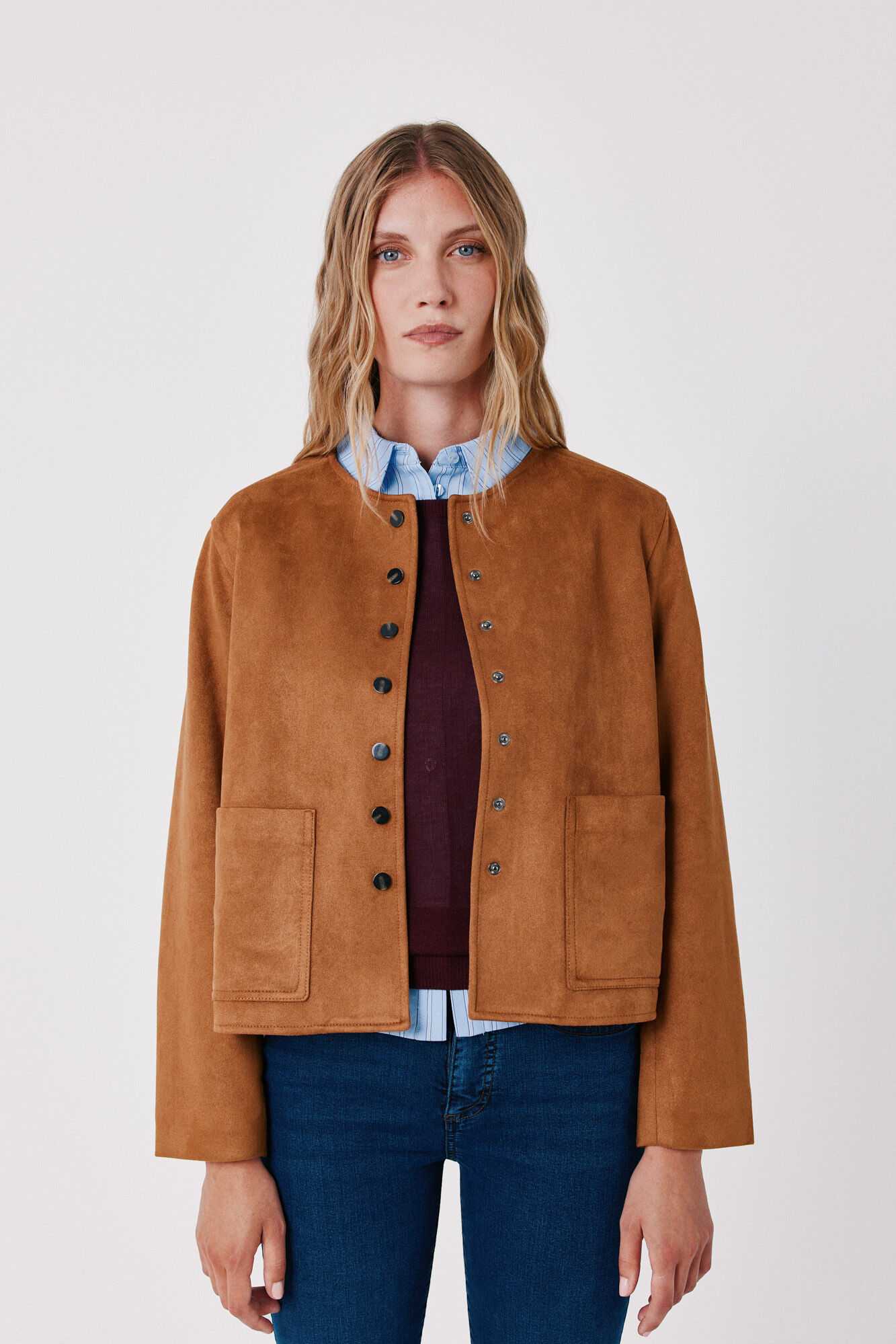 Cortefiel Faux suede jacket