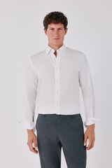 Cortefiel Cotton tencel shirt White