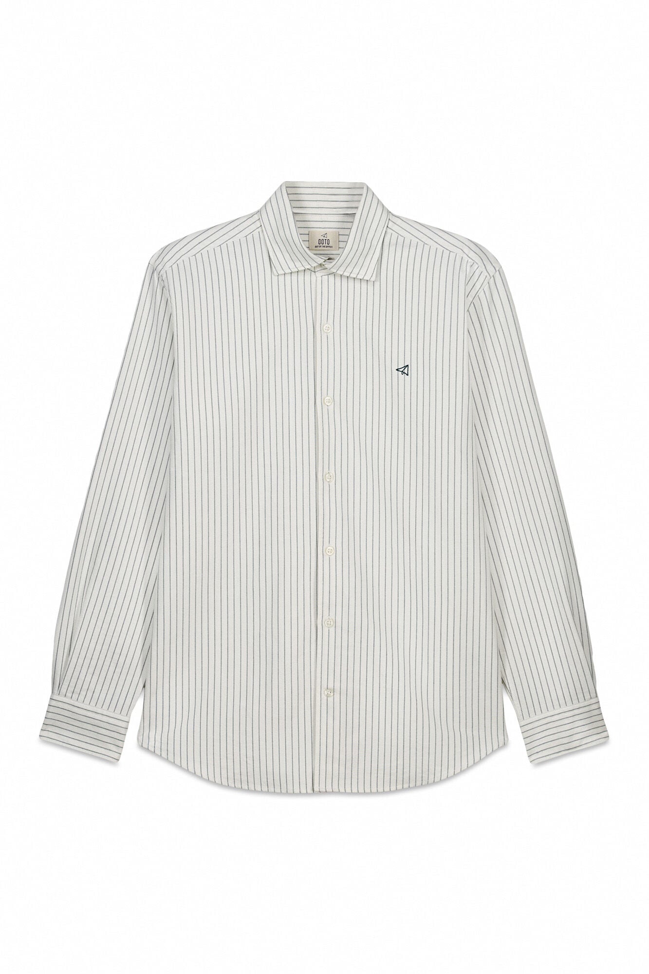 OOTO Oxford striped long sleeve shirt Green