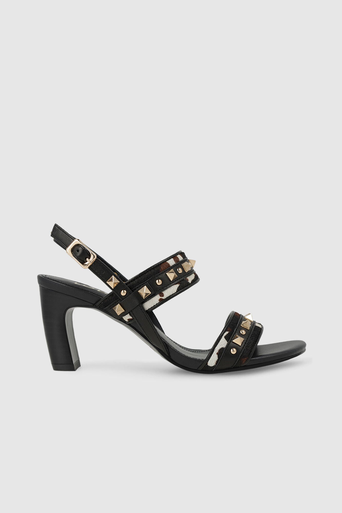 Lodi Sandalias en piel combinado efecto animal print