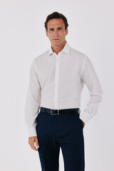 Cortefiel Slim fit Ottoman dress shirt White
